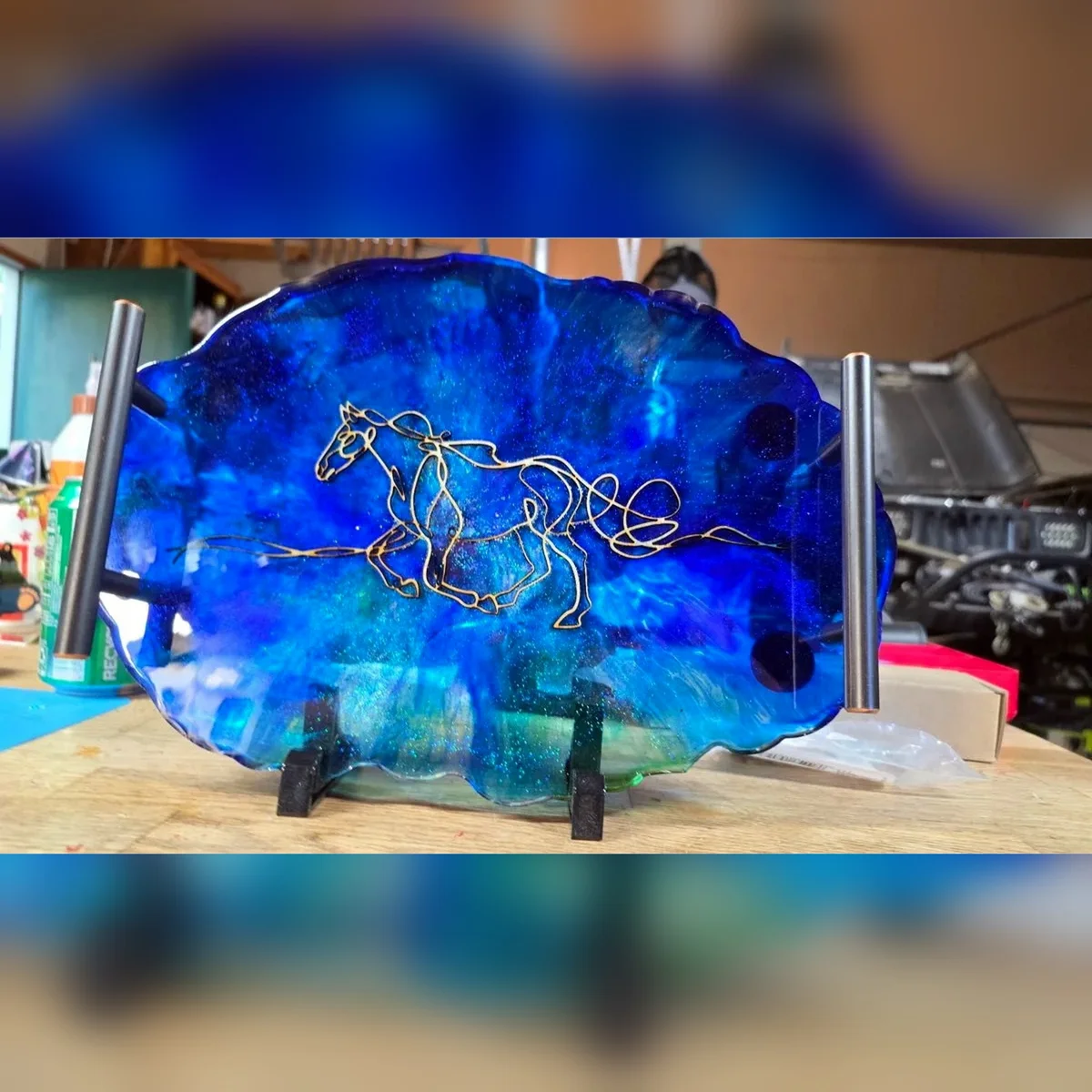 Wave Resin Serving Tray