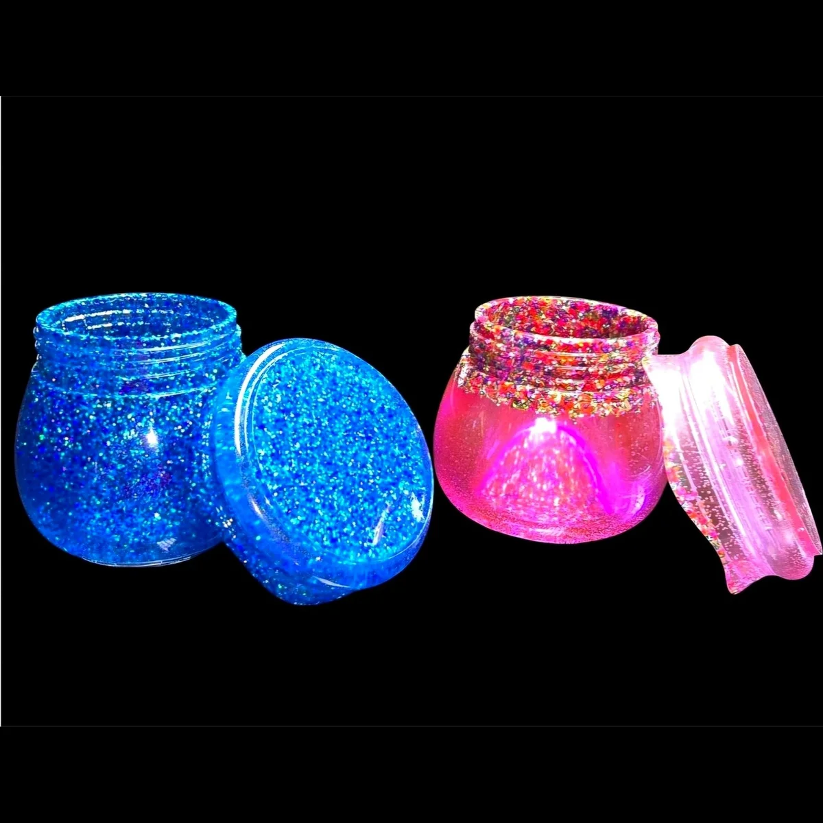 Glitter Resin Jar